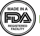Made in an FDA-registered facility mark
